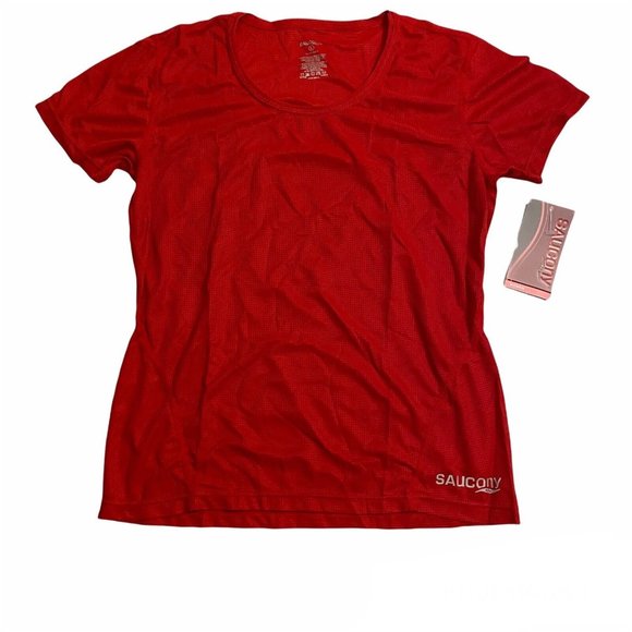 Saucony‎ Shirt Womens Small Felicitee Short Sleeve Performance Tee Red 55507S - Picture 2 of 10